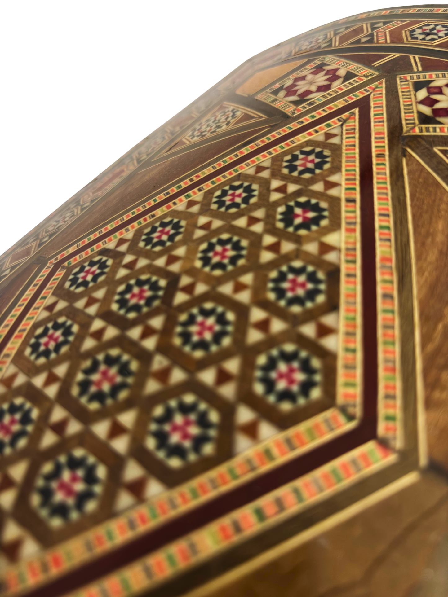 Vintage 1970 Damascene Mosaic Box – Multilevel with Lock and Key | One-of-a-Kind