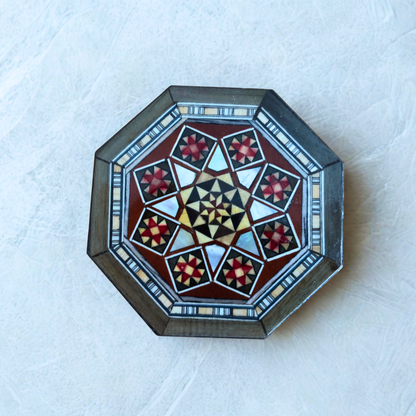 Damascene Mosaic Jewelry Box – Handcrafted with Mother of Pearl Inlay