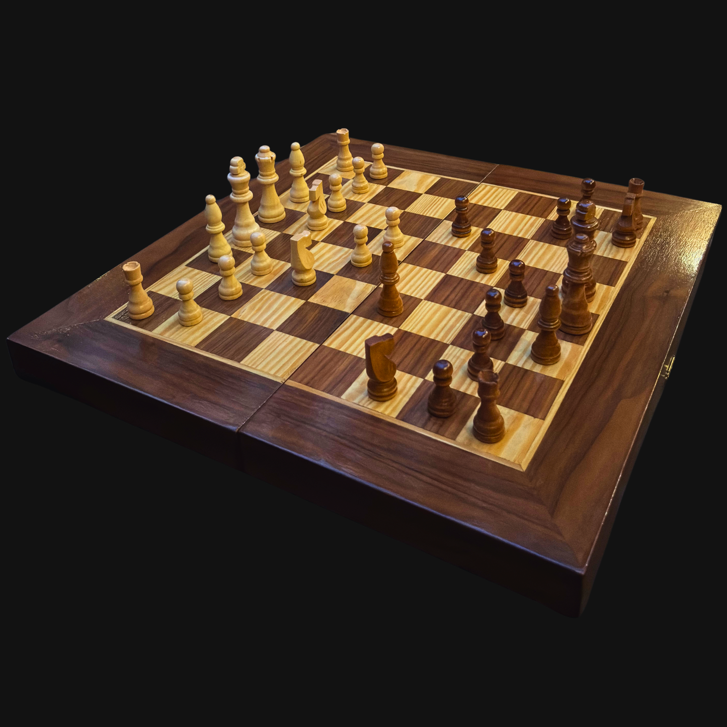 Ręcznie Wykonany Damasceński Stół do Szachów i Backgammona od Gaby Al Dayeh – Klasyczny Wzór Mozaiki