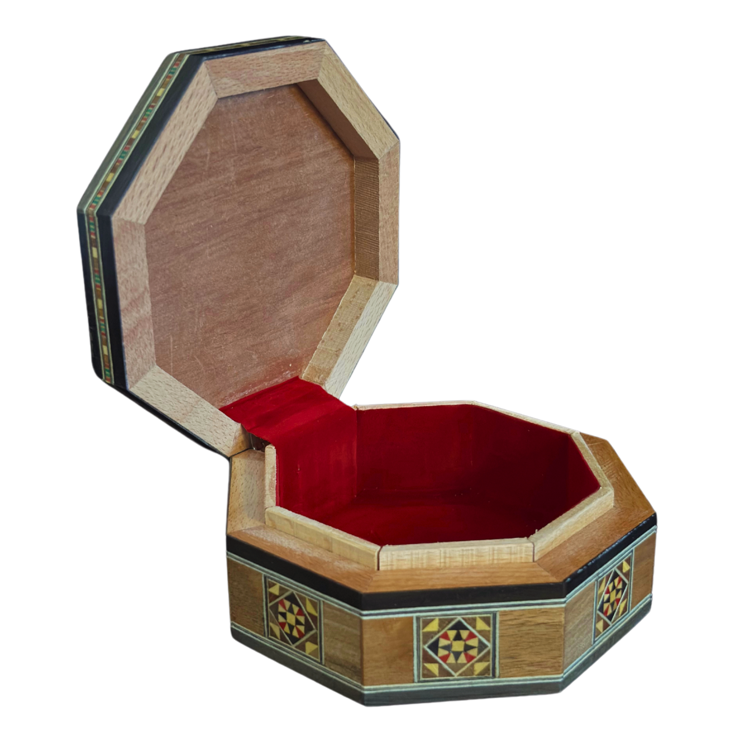 Petite Damascene Mosaic Box – Mother of Pearl & Velvet