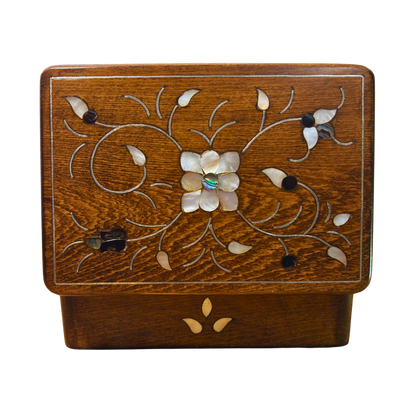 Handcrafted Damascene Luxury Box – Mother of Pearl & Velvet Elegance