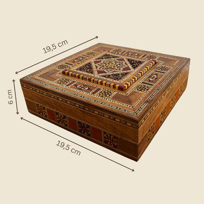 Damascene Mosaic Box – Handcrafted Art for Jewelry & Keepsakes
