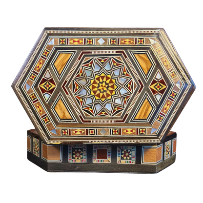 Refined Damascene Mosaic Box – Mother of Pearl & Velvet