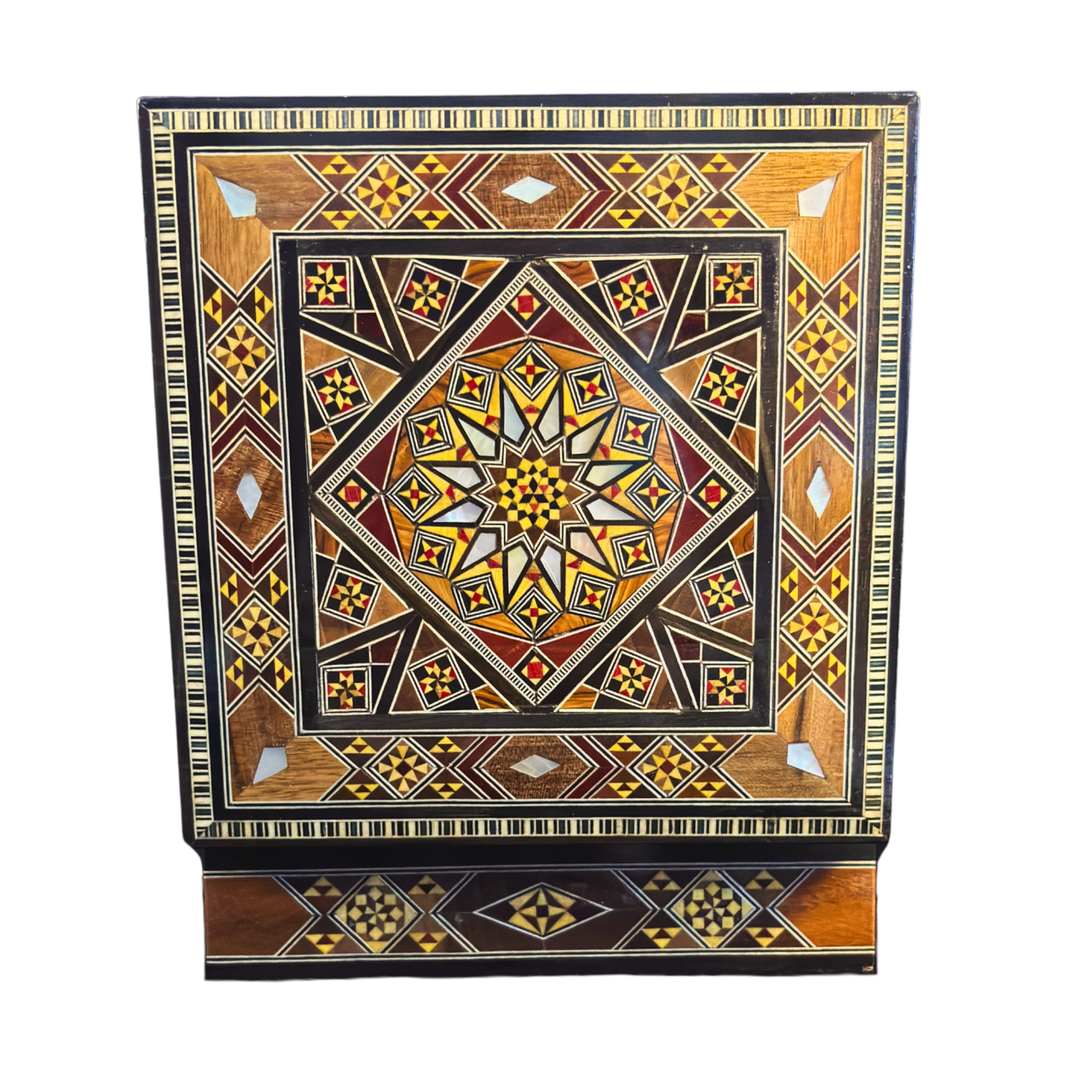 Handcrafted Damascene Mosaic Box – Timeless Elegance & Velvet