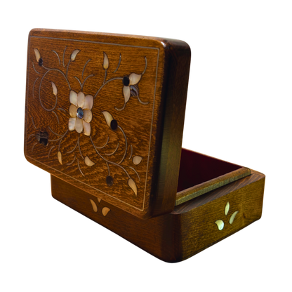 Handcrafted Damascene Luxury Box – Mother of Pearl & Velvet Elegance
