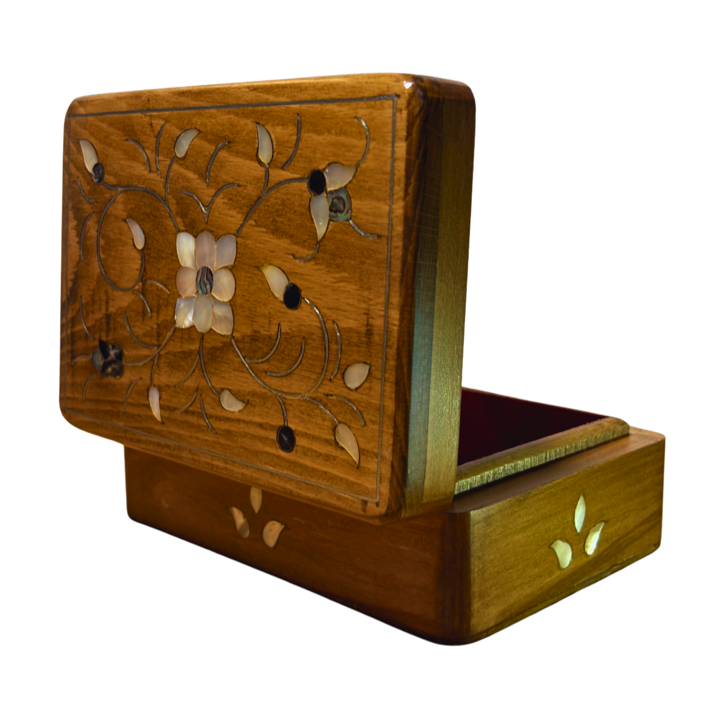 Handcrafted Damascene Luxury Box – Mother of Pearl & Velvet Elegance