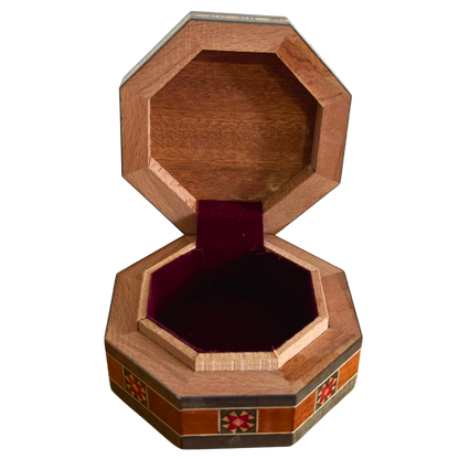 Damascene Mosaic Jewelry Box – Handcrafted with Mother of Pearl Inlay