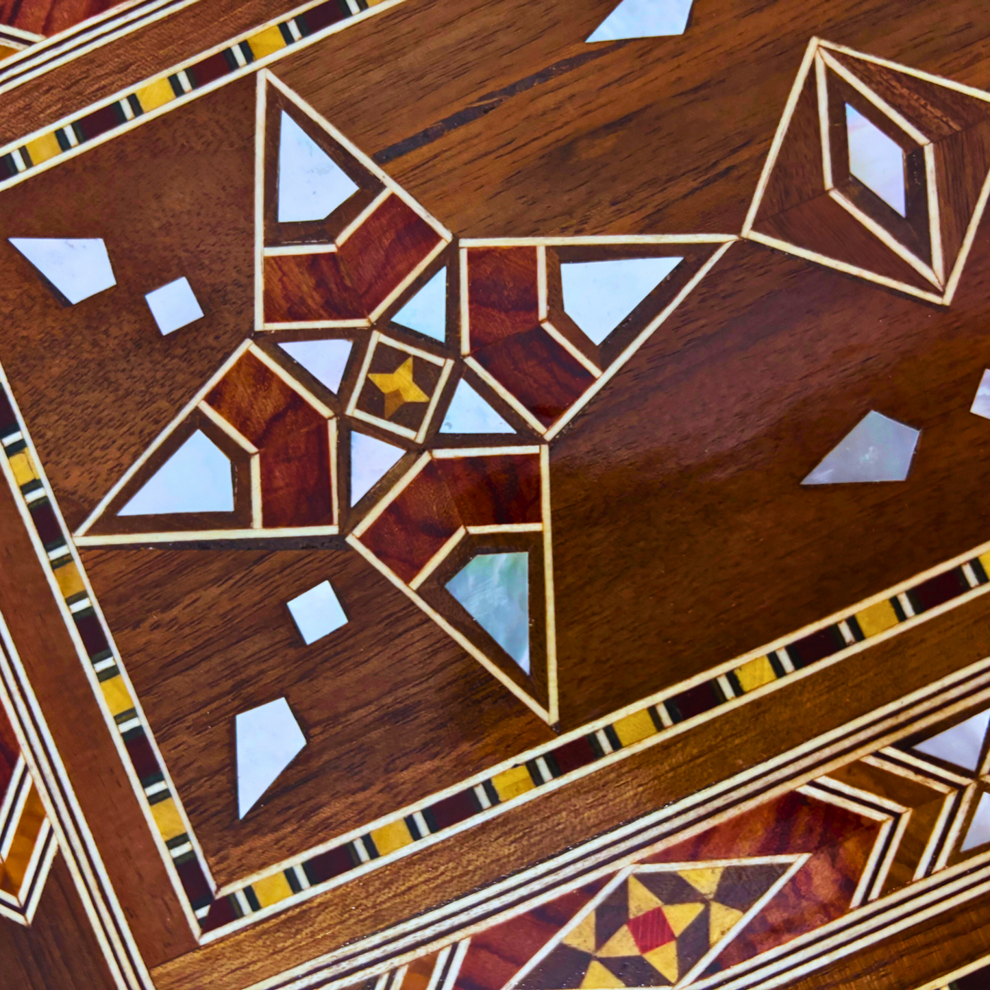 Damascene Mosaic Jewelry Box with Lock – Handcrafted Masterpiece